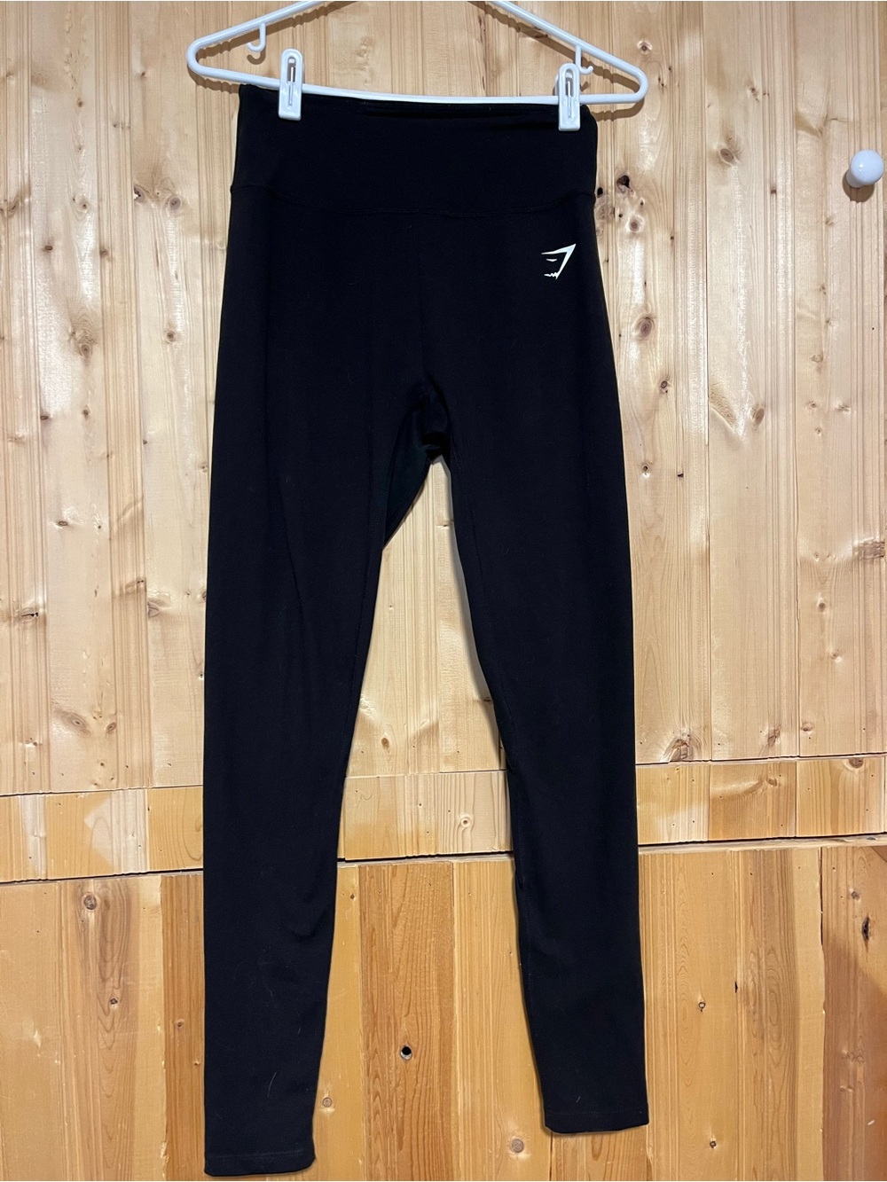 Gymshark Black High-Waist Leggings with Subtle Logo
